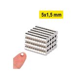 Dünya Magnet 10 Adet - Yuvarlak Neodyum Mıknatıs, 5X1,5 Mm, Güçlü Magnet, N35 Kalite
