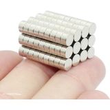 Dünya Magnet 10 Adet - Yuvarlak Neodyum Mıknatıs, Çap: 5x3 Mm, Güçlü Magnet, N35 Kalite - Gümüş