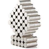 Dünya Magnet 100 Adet 6x1,5 mm Neodyum Mıknatıs Magnet Yuvarlak - Gümüş