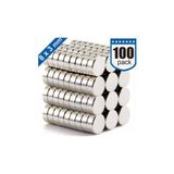 Dünya Magnet 100 Adet 8Mm X 3Mm Yuvarlak Güçlü Neodyum Mıknatıs Magnet