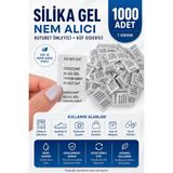 Dünya Magnet 1000 Adet 1 gr Silikajel Nem Alıcı Rutubet Önleyici Küf Giderici Silika Jel Desiccant