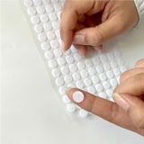 Dünya Magnet 108 Adet 1 cm Cırt Bant Yuvarlak Para Para, Arkası Yapışkanlı (Beyaz)