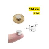 Dünya Magnet 12X5 Mm, Yuvarlak Neodyum Mıknatıs, Güçlü Magnet, (Çap: 12 Mm, Kalınlık: 5 Mm) - 1 Adet