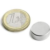Dünya Magnet 15 x 5mm Yuvarlak Süper Güçlü Neodyum Mıknatıs - 1 Adet - Gümüş