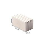 Dünya Magnet 2 Adet 20X10X2 Köşeli Neodyum Mıknatıs Magnet