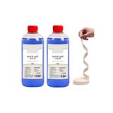 Dünya Magnet 2 Adet 250 Ml, Mavi Kandil Yağı, Kokusuz Iç Mekan Gaz Lambası Yağı 250+250 Ml Ve 1 Metre Fitil