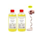 Dünya Magnet 2 Adet 250 Ml Sarı Kandil Yağı Kokusuz Iç Mekan Gaz Lambası Yağı 250 Ml + 1 Metre Fitil