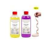 Dünya Magnet 2 Adet 250 Ml Sarı Mor Kandil Yağı Toplam 500 Ml 50Cm Fitil, Gaz Lambası Yağı