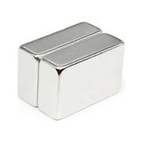 Dünya Magnet 2 Adet 30 x 20 x 10 mm Köşeli Neodyum Mıknatıs, Süper Güçlü Magnet, N35 Kalite - Gümüş