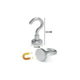 Dünya Magnet 2 Adet Çok Amaçlı Güçlü Neodyum Mıknatıs Manyetik Kanca Askı - 16 Mm Çap