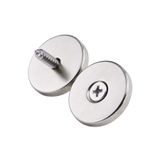 Dünya Magnet 2 Adet D20Mm X 7/4Mm X 3Mm Havşa Delikli Güçlü Vida Atılabilir Neodyum Mıknatıs (2'Li Paket)
