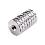 Dünya Magnet 2 Adet Mıknatıs, D25X10/5,5X5Mm Vida Atılabilir Havşa Delikli Güçlü Neodyum Mıknatıs
