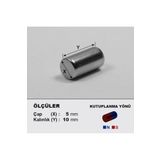 Dünya Magnet 25 Adet Çap 5Mm X Kalınlık 10Mm Silindir Güçlü Neodyum Mıknatıs