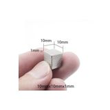 Dünya Magnet 25 Adet Güçlü Neodyum Mıknatıs Magnet - 10 Mm X 10 Mm Çap - 1 Mm Kalınlık