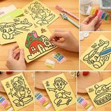 Dünya Magnet 25 Adet Küçük Boy Kum Boyama Seti - 12cm X 16cm Boyutunda Karışık Kum Boyama - ÜCRETSİZ KARGO