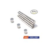 Dünya Magnet 35 Adet Çap 10Mm X Kalınlık 3Mm Yuvarlak Güçlü Neodyum Mıknatıs