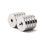 Dünya Magnet 4 Adet Mıknatıs, 20X10/5,5X5Mm Vida Atılabilir Havşa Delikli Güçlü Neodyum Mıknatıs(4'Lü Paket)