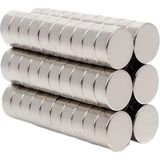 Dünya Magnet 5 Adet 10X5 Yuvarlak Neodyum Mıknatıs Magnet Çap: 1 cm - Kalınlık 5 mm - Gümüş
