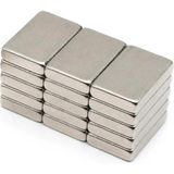 Dünya Magnet 5 Adet 15 x 10 x 3 mm Güçlü Dikdörtgen Neodyum Mıknatıs - Gümüş