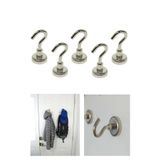 Dünya Magnet 5 Adet 16Mm Pot Mıknatıs - Güçlü Neodyum Askı Kanca Mıknatıs(5'Li Paket) - N35