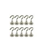 Dünya Magnet 5 Adet 16mm Pot Mıknatıs - Güçlü Neodyum Askı Kanca Mıknatıs(5'li Paket)