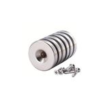 Dünya Magnet 5 Adet 30Mm X 10/5Mm X 6Mm Havşa Delikli Güçlü Neodyum Mıknatıs