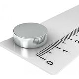 Dünya Magnet 5 Adet Çap 15 x 5 mm Yuvarlak Süper Güçlü Neodyum Mıknatıs - Gümüş
