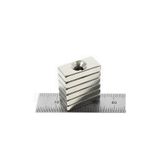 Dünya Magnet 5 Adet, Neodyum Mıknatıs, 20X10X4X5 Mm, Köşeli, Havşa Delikli, Güçlü Magnet, N35 Kalite