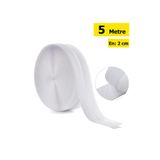 Dünya Magnet 5 Metre - Şerit Cırt Bant, En: 2 Cm, Beyaz, Natural, Dişi-Erkek Takım, Cırt Cırtlı Bant