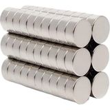 Dünya Magnet 50 Adet 10X5 Yuvarlak Neodyum Mıknatıs Magnet Çap: 1 cm - Kalınlık 5 mm - Gümüş