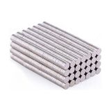 Dünya Magnet 50 Adet Yuvarlak Mini Neodyum Mıknatıs Çap :5 mm Kalınlık:1,5mm - Gümüş