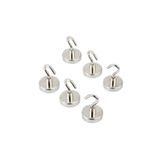 Dünya Magnet 6 Adet 25mm Pot Mıknatıs - Güçlü Neodyum Askı Kanca Mıknatıs(6'lı Paket)