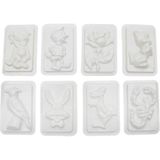 Dünya Magnet 8 Adet, Alçı Kalıbı, Seramik Kalıbı, Okul Alçı Kalıbı, Iş Eğitimi, El Sana - 26 x 26 x 7 cm