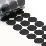 Dünya Magnet Arkası Yapışkanlı Yuvarlak Cırt Cırtlı Bant, Cırt Bant, Çap 1cm Siyah Renk (50'li Paket) - 1 Adet - 1 cm