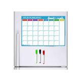 Dünya Magnet Aylık Magnet Planlayıcı , 35x50 Cm Katlanabilir Silinebilir Mıknatıslı Yazı Tahtası Pano + 3 Kalem