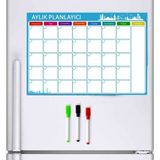 Dünya Magnet Aylık Magnet Planlayıcı , 35X50 Mıknatıslı Yazı Tahtası + 3 Kalem