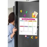 Dünya Magnet Dünya Haftalık Magnet Planlayıcı 31x34 cm Yazı Tahtası Pano + 2 Kalem Renkli Tasarım