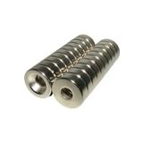 Dünya Magnet Güçlü Neodyum Mıknatıs Havşa Delikli D15X5 (6 Adet)