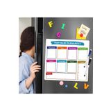 Dünya Magnet Hafalık Magnet Planlayıcı , Katlanabilir Silinebilir Mıknatıslı Yazı Tahtası Pano + 2 Kalem