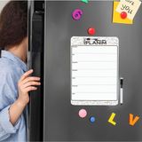 Dünya Magnet Hafalık Menü Magnet Planlayıcı, Katlanabilir Silinebilir Mıknatıslı Yazı Tahta