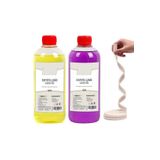 Dünya Magnet Kandil Yağı, 2'Li Set, Mor Sarı, 800 Ml + 50Cm Fitil