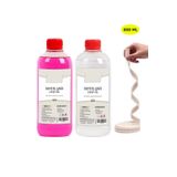 Dünya Magnet Kandil Yağı, 2'li Set, Şeffaf Pembe , 800 ml + 50CM Fitil