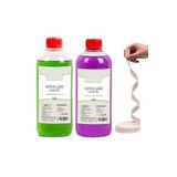 Dünya Magnet Kandil Yağı, 2'Li Set, Yeşil Mor, 800 Ml + 50Cm Fitil
