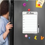 Dünya Magnet Katlanabilir Silinebilir Menü Planlayıcı 32x20 cm Mıknatıslı Yazı Tahtası + Kalem