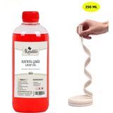 Dünya Magnet, Kırmızı Kandil Yağı, 250 ml, Kokusuz Dumansız Iç Mekan Gaz Lambası Yağı + 50 cm Fitil - Renkli