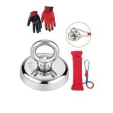 Dünya Magnet Magnet Fishing, 48 Mm, Neodyum Pot Mıknatıs Seti Halat Eldiven, Mıknatıs Balıkçılığı