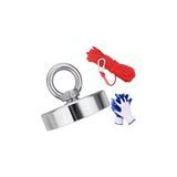 Dünya Magnet Magnet Fishing Halatlı Eldivenli Dyum Pot Mıknatıs Seti, 80MM Kancalı Mıknatıs Balıkçılığı