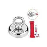 Dünya Magnet Magnet Fishing Halatlı Neodyum Pot Mıknatıs Seti, 48mm Çapında Kancalı Mıknatıs Balıkçılığı