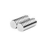 Dünya Magnet Mıknatıs Avm Güçlü Neodyum Mıknatıs Yuvarlak Silindir D8X2 mm (60'lı Paket) - 60 Adet - Gümüş