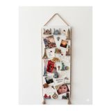 Dünya Magnet Mıknatıslı Beyaz Pano Jüt Halatlı, 30x90 cm, Dekoratif Magnet Panosu